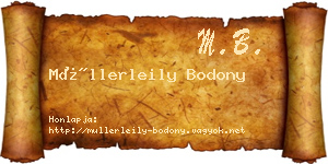 Müllerleily Bodony névjegykártya